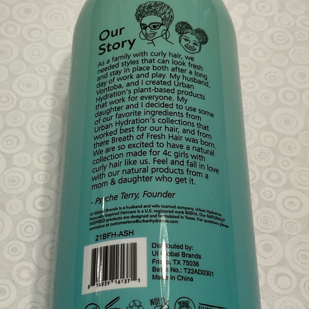 Breath of fresh hair Shampoo by Urban Hydration - Picture 5 of 7